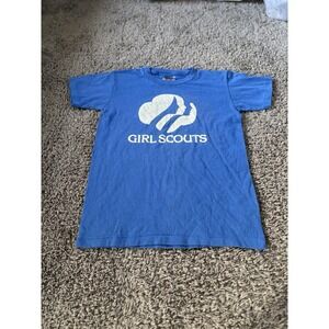 Vintage 80s Girl Scouts T Shirt Cookies 90s Kids Large Made in USA single stitch